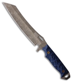 Dawson Knives Wayfinder Fixed Blade Knife Black/Blue G-10 (7.4" Monsoon)