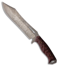 Dawson Knives Dominion Fixed Blade Knife Black/Red G-10 (8.25" Monsoon)
