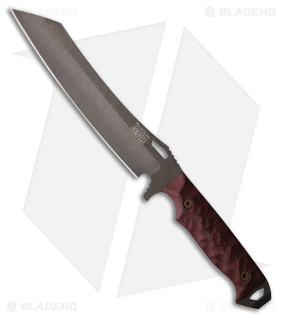Dawson Knives Wayfinder Fixed Blade Knife Black/Red G-10 (7.4" Midnight)