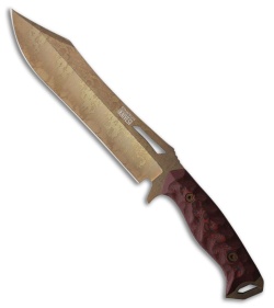 Dawson Knives Dominion Fixed Blade Knife Black/Red G-10 (8.25" Arizona Copper)