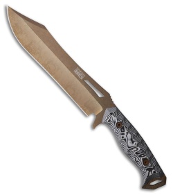 Dawson Knives Dominion Fixed Blade Knife Black/White G-10 (8.25" Arizona Copper)