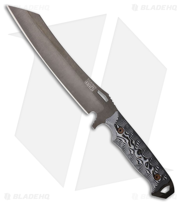 Dawson Knives Wayfinder Fixed Blade Knife Black/White G-10 (7.4" Midnight)