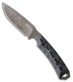 Dawson Knives Contractor Fixed Blade Knife Black/White G-10 (3.1" Monsoon)