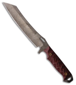 Dawson Knives Wayfinder Fixed Blade Knife Black/Red G-10 (7.4" Monsoon)