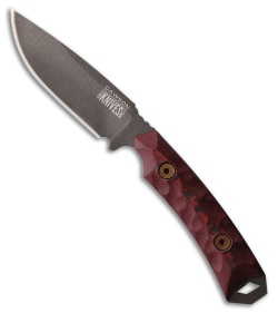 Dawson Knives Contractor Fixed Blade Knife Black/Red G-10 (3.1" Midnight)