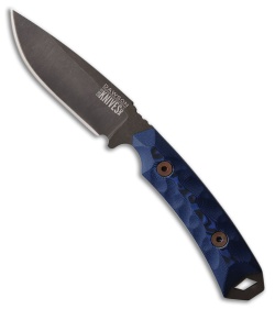 Dawson Knives Contractor Fixed Blade Knife Black/Blue G-10 (3.1" Midnight)