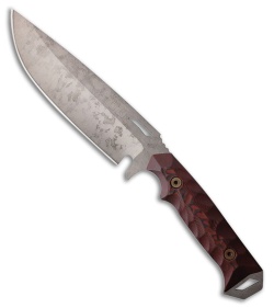Dawson Knives Summit Fixed Blade Knife Black/Red G-10 (5.5" Monsoon)
