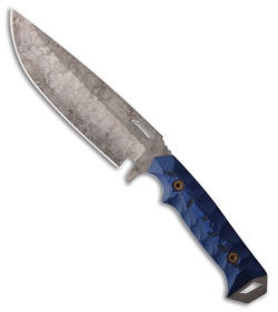Dawson Knives Summit Fixed Blade Knife Black/Blue G-10 (5.5" Monsoon)