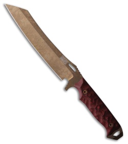 Dawson Knives Wayfinder Fixed Blade Knife Black/Red G-10 (7.4" AZ Copper)