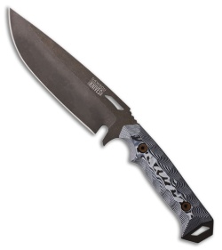 Dawson Knives Summit Fixed Blade Knife Black/White G-10 (5.5" Midnight)