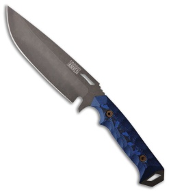 Dawson Knives Summit Fixed Blade Knife Black/Blue G-10 (5.5" Midnight)