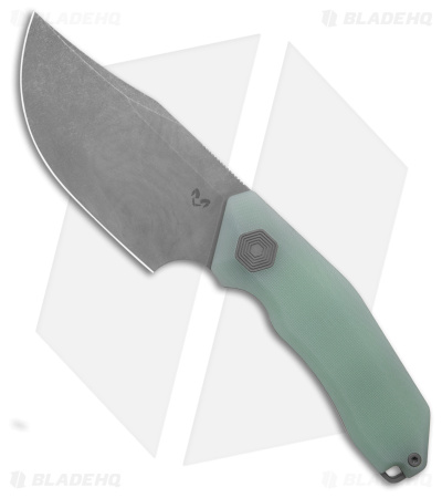 Damned Designs Cerberus Fixed Blade Knife Jade G-10 (4" SW) 