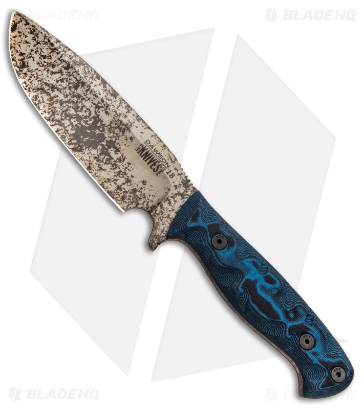 Dawson Knives Big Bear Hunting Fixed Blade Knife Black/Blue G10