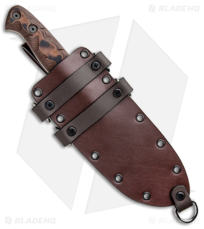 Dawson Knives Big Bear Fixed Blade Knife Black/Orange G-10 (5.5" Hellcat Gold)