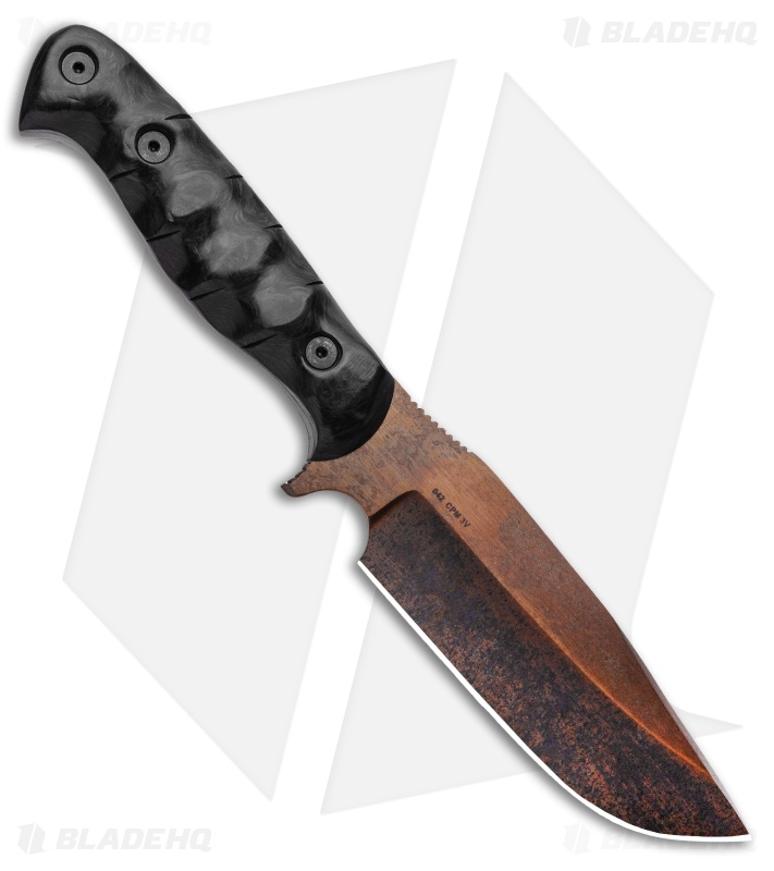 Dawson Knives Big Bear Hunting Fixed Blade Knife Marble CF