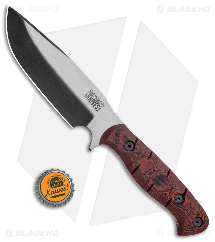 Dawson Knives Big Bear Fixed Blade Knife Red/Black G-10 (5.5" Specter)