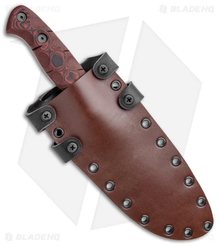 Dawson Knives Big Bear Fixed Blade Knife Red/Black G-10 (5.5" Specter)
