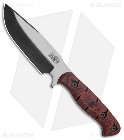 Dawson Knives Big Bear Fixed Blade Knife Red/Black G-10 (5.5" Specter)