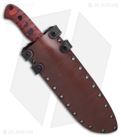 Dawson Knives Border Bowie Fixed Blade Red/Black G-10 (Specter Finish)