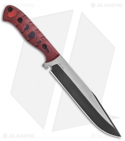 Dawson Knives Border Bowie Fixed Blade Red/Black G-10 (Specter Finish)
