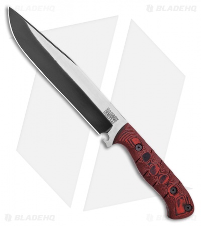 Dawson Knives Border Bowie Fixed Blade Red/Black G-10 (Specter Finish)