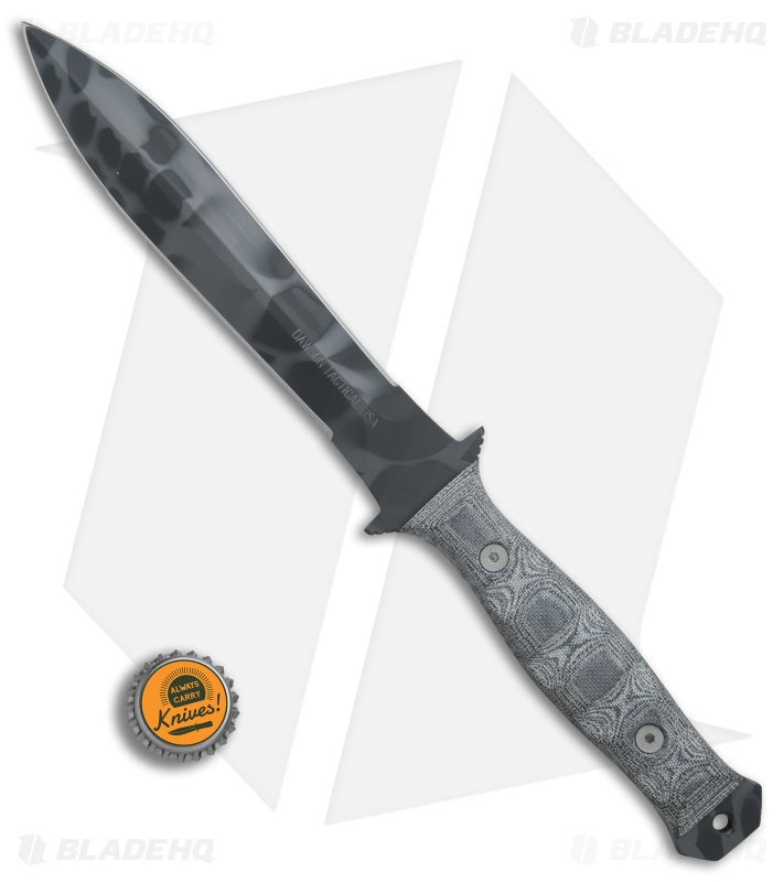 Dawson Knives Commando Dagger Fixed Blade Knife Gray Micarta (7.1