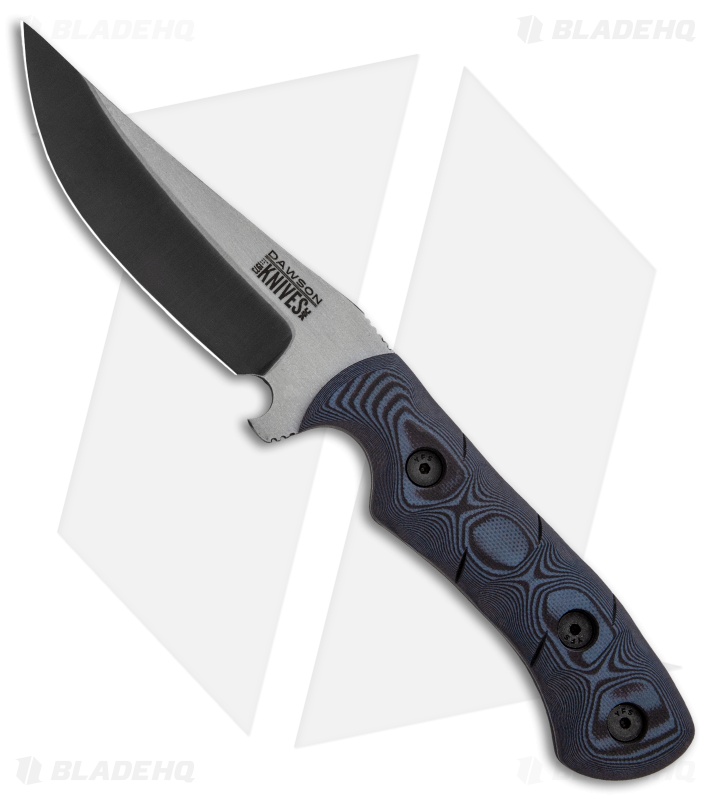 Dawson Knives Copper Canyon Fixed Blade Knife Black/Pewter G-10 (4.13" Specter)