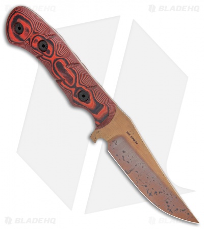 Dawson Knives Copper Canyon Fixed Blade Knife Red/Black G-10 (4" Copper)