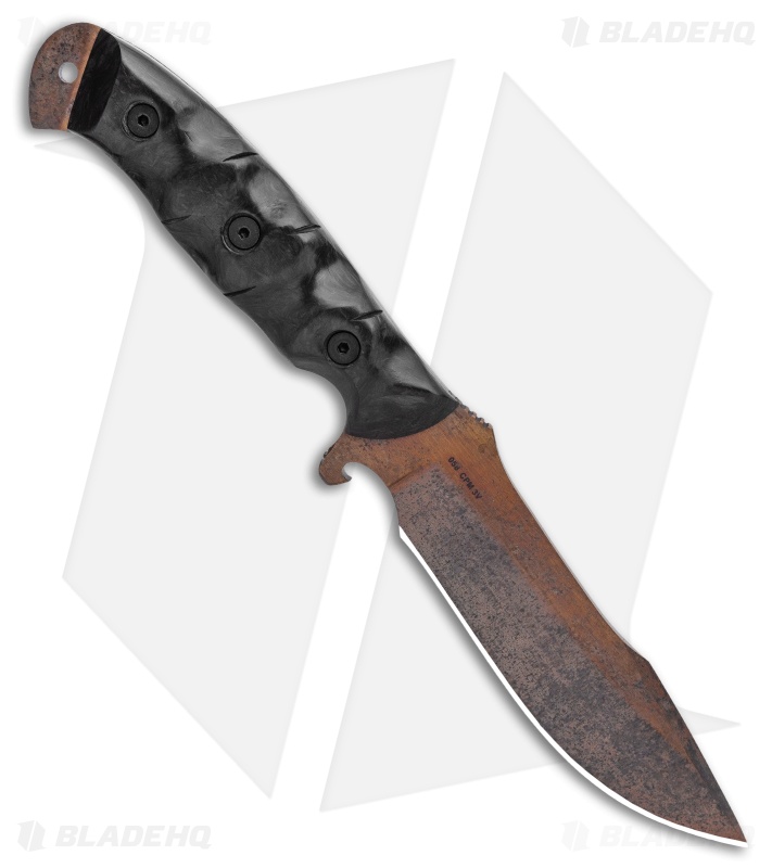 Dawson Knives Explorer Elite Fixed Blade Marble CF (5.75" Arizona Copper)