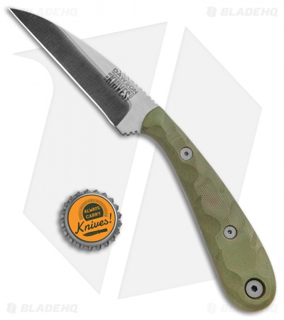 Dawson Knives Fisherman Fixed Blade Knife OD Green G-10 (4.1" Specter)