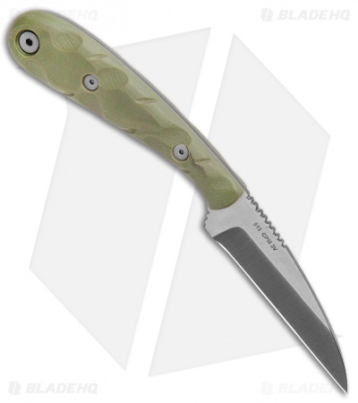 Dawson Knives Fisherman Fixed Blade Knife OD Green G-10 (4.1" Specter)