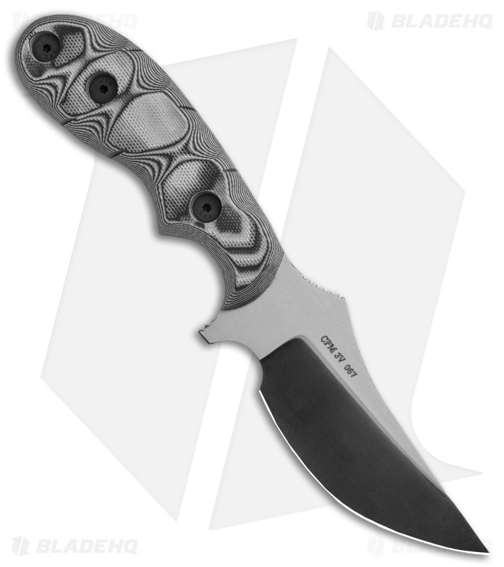 Dawson Knives Forester Fixed Blade Knife White/Black G-10 (3.5" Specter)