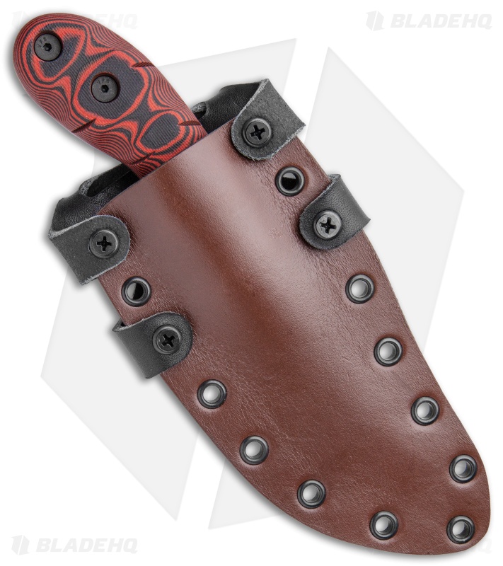 Dawson Knives Forester Fixed Blade Knife Red/Black G-10 (3.5" Specter)