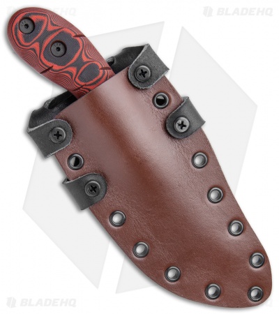 Dawson Knives Forester Fixed Blade Knife Red/Black G-10 (3.5" Specter)