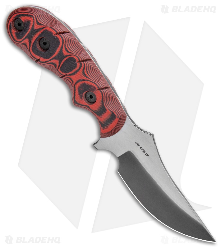Dawson Knives Forester Fixed Blade Knife Red/Black G-10 (3.5" Specter)