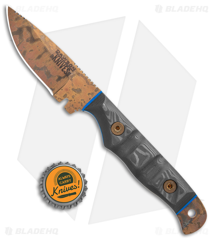 Dawson Knives Handyman Fixed Blade Knife Two Tone CF (3.25" Arizona Copper)