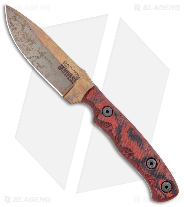 Dawson Knives Huntsman Fixed Blade Knife Black/Red G10