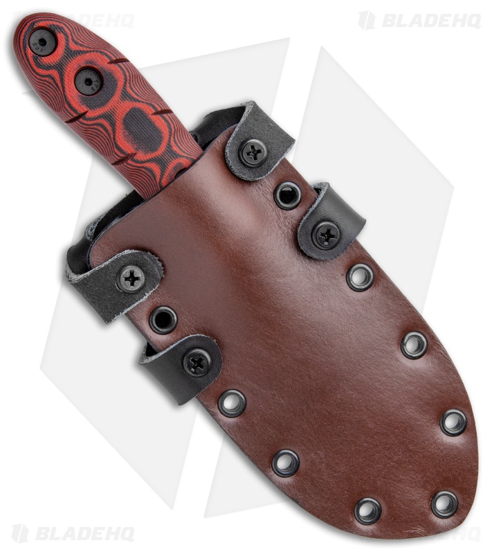 Dawson Knives Javalina Fixed Blade Knife Red/Black G-10 (3.75" Copper)
