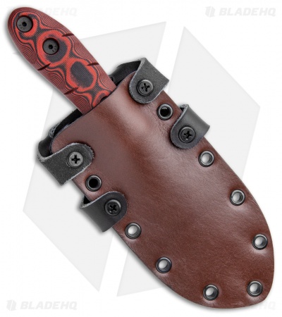 Dawson Knives Javalina Fixed Blade Knife Red/Black G-10 (3.75" Copper)