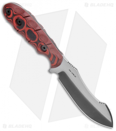 Dawson Knives Javalina Fixed Blade Knife Red/Black G-10 (3.75" Specter)