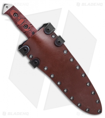 Dawson Knives Mojave 7 Fixed Blade Knife Red/Black G-10 (7" Specter)