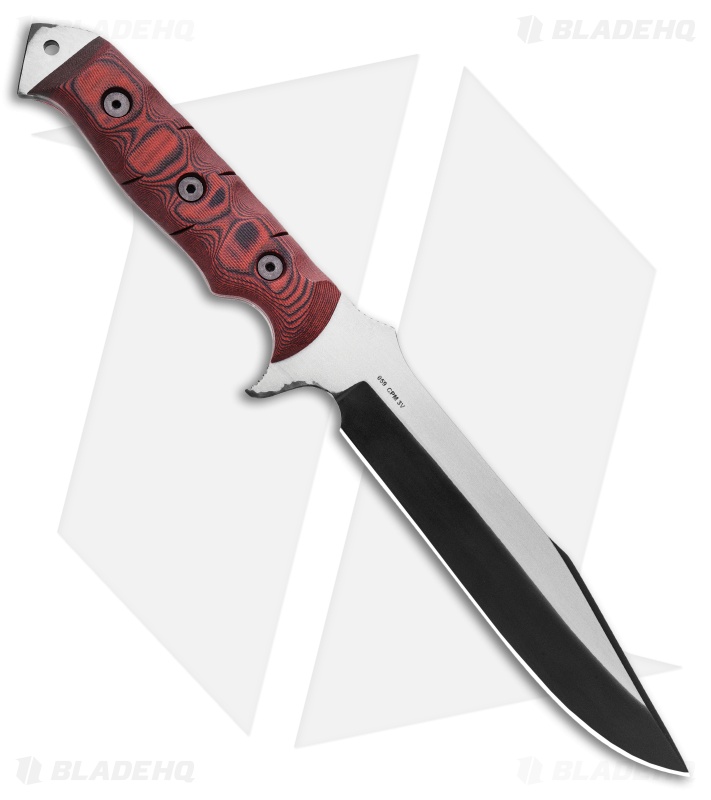 Dawson Knives Mojave 7 Fixed Blade Knife Red/Black G-10 (7" Specter)