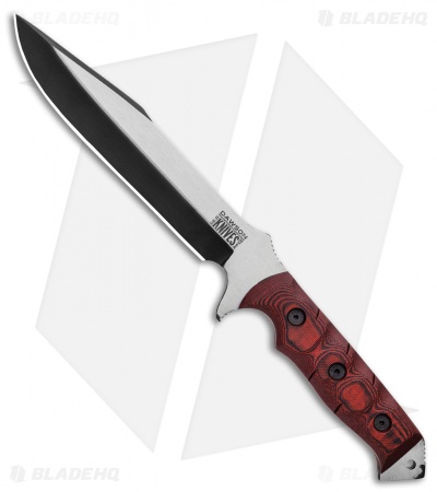 Dawson Knives Mojave 7 Fixed Blade Knife Red/Black G-10 (7" Specter)