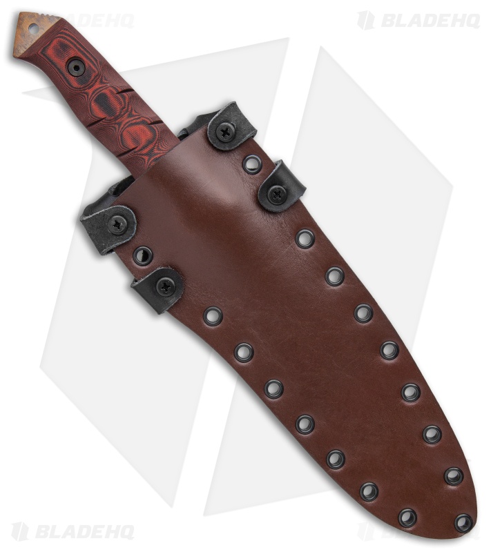 Dawson Knives Mojave 7 Fixed Blade Knife Red/Black G-10 (7" Copper)