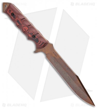 Dawson Knives Mojave 7 Fixed Blade Knife Red/Black G-10 (7" Copper)