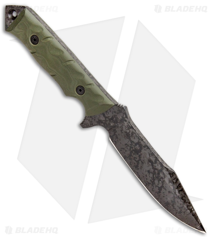 Dawson Knives Mojave Fixed Blade Knife OD Green G-10 (6" Hellcat Cerakote)