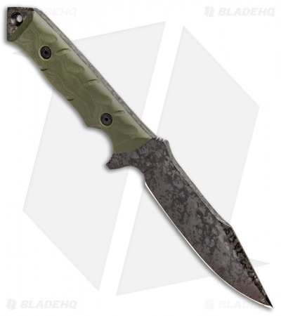 Dawson Knives Mojave Fixed Blade Knife OD Green G-10 (6" Hellcat Cerakote)
