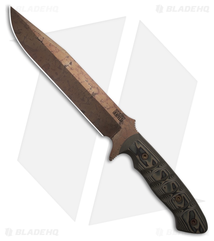 Dawson Knives Mountain Man Fixed Blade Knife Green G-10 (9.25" Arizona Copper)