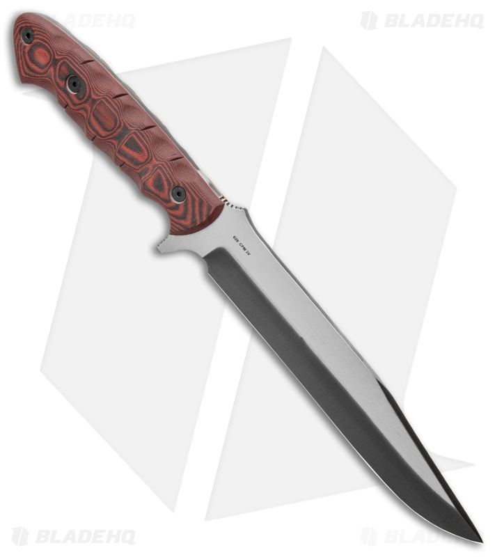 Dawson Knives Mountain Man Fixed Blade Knife Red/Black G-10 (9" Specter)