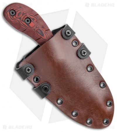 Dawson Knives Nightspark Fixed Blade Knife Red/Black G-10 (4" Arizona Copper)